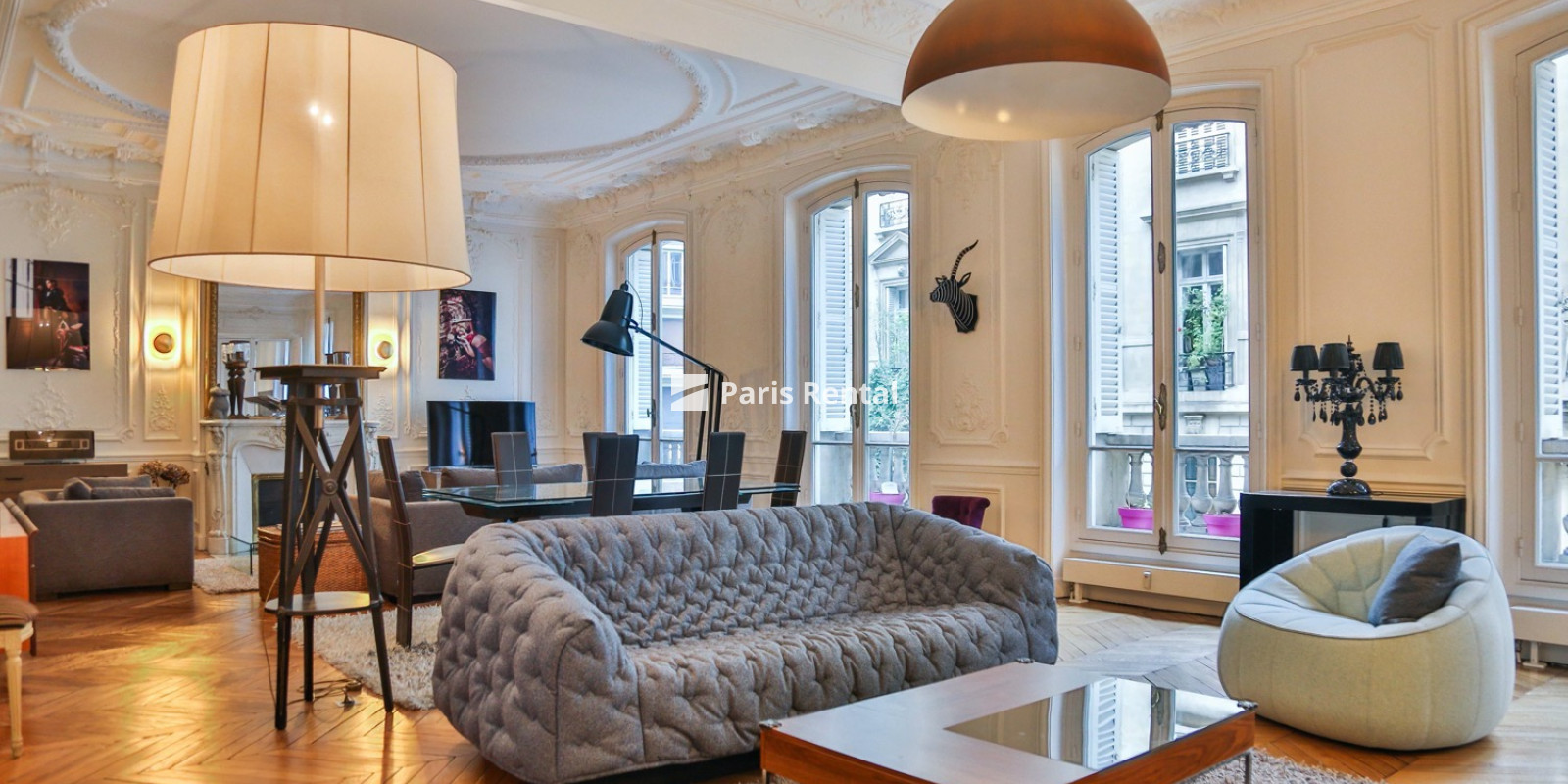 Salon - Salle à manger - 
    8ème arrondissement
  Monceau, Paris 75008
